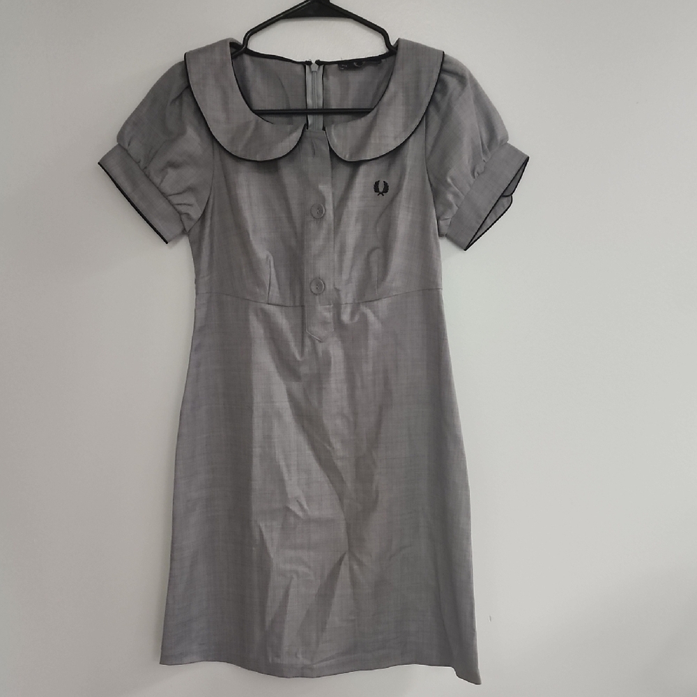 Fred Perry Gray Dress with Black Trim